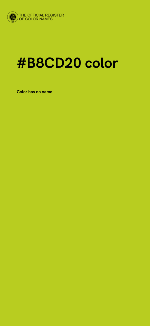 #B8CD20 color image