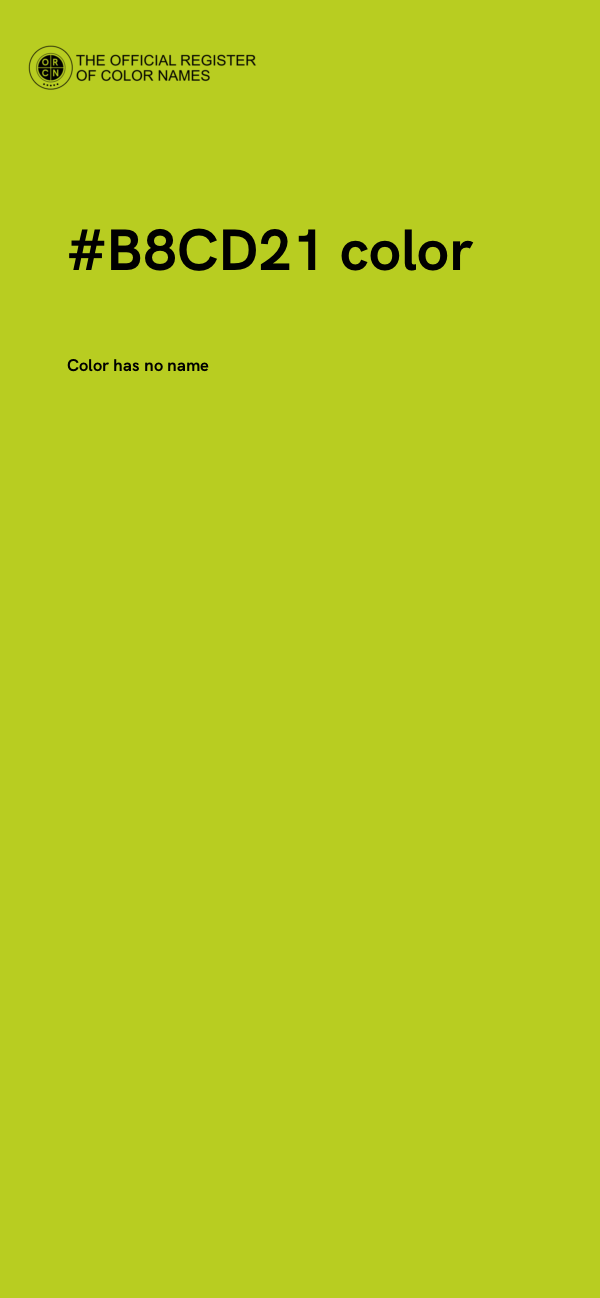 #B8CD21 color image