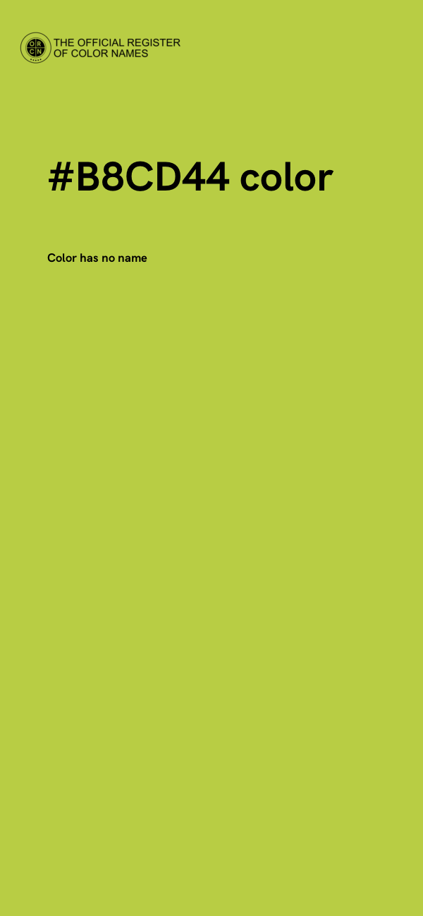 #B8CD44 color image