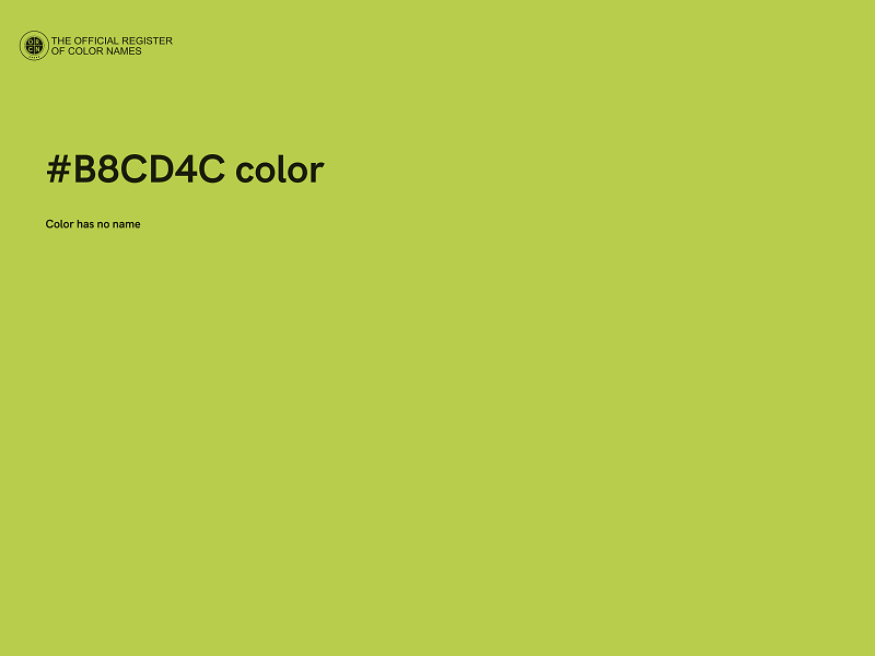 #B8CD4C color image