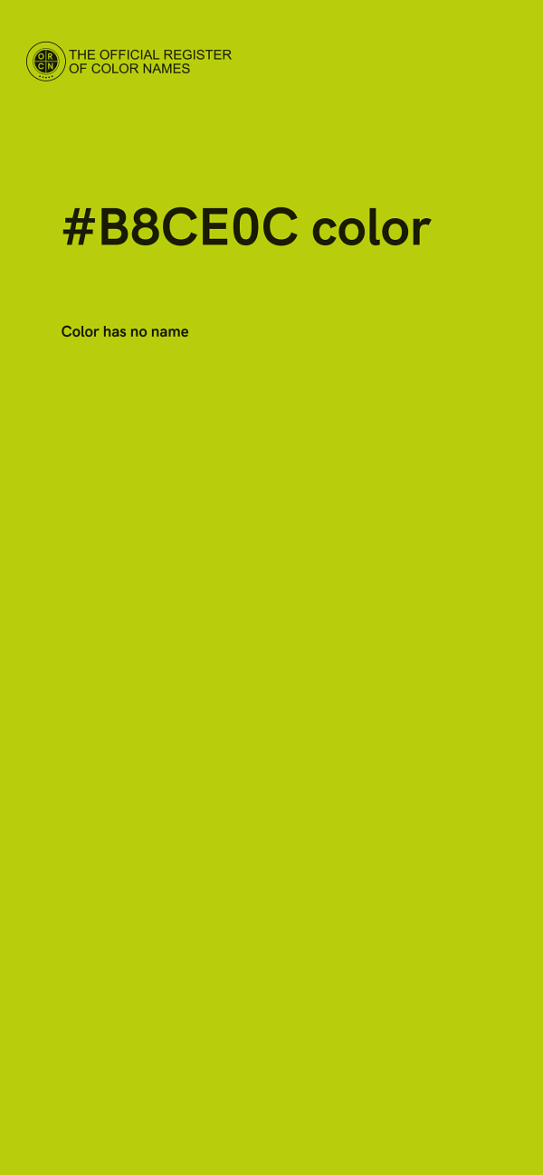 #B8CE0C color image