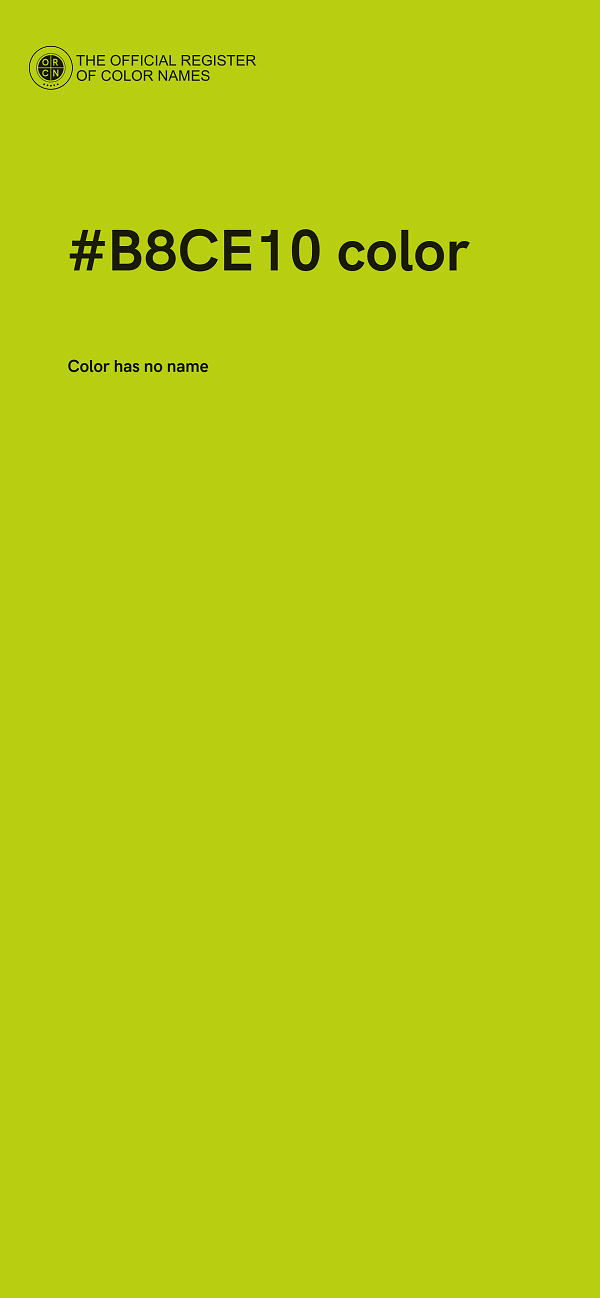 #B8CE10 color image