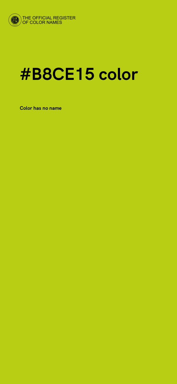 #B8CE15 color image