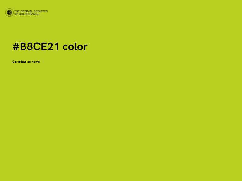 #B8CE21 color image