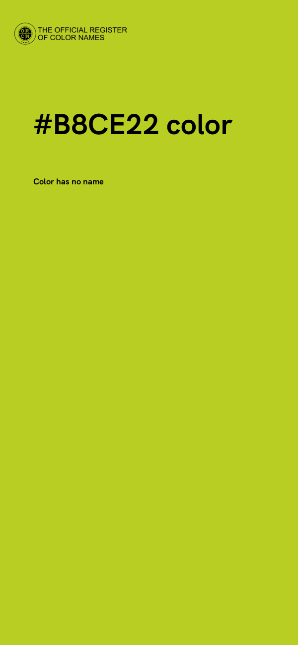 #B8CE22 color image