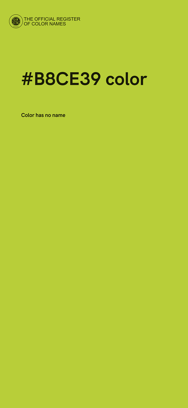 #B8CE39 color image