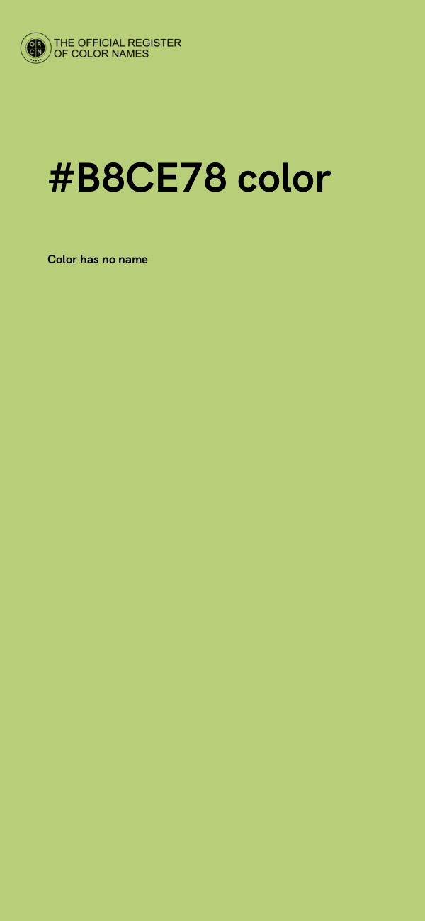 #B8CE78 color image