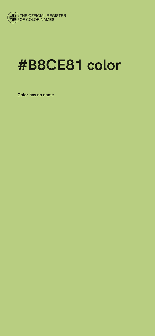 #B8CE81 color image