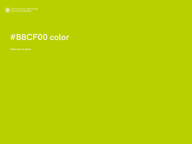 #B8CF00 color image