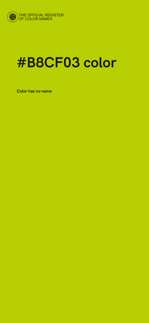 #B8CF03 color image