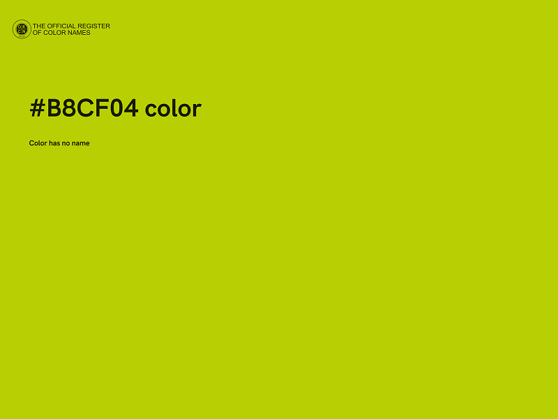 #B8CF04 color image