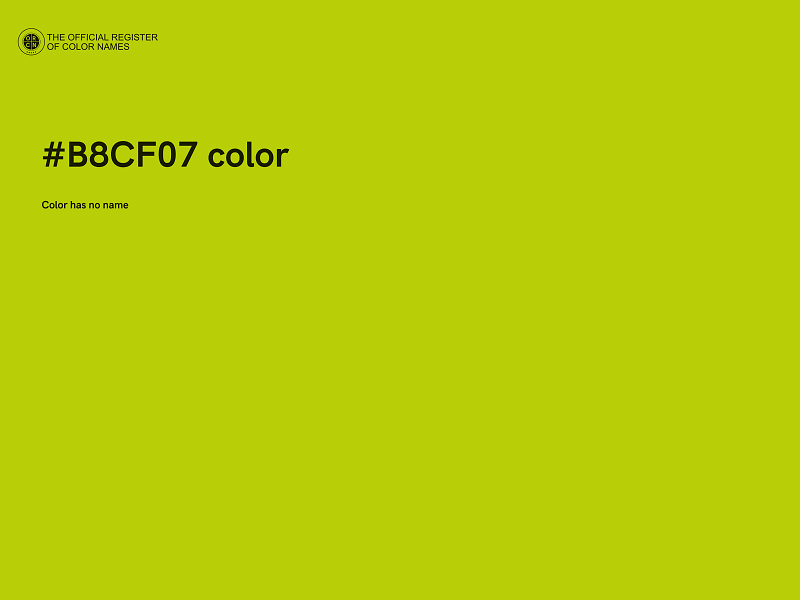 #B8CF07 color image