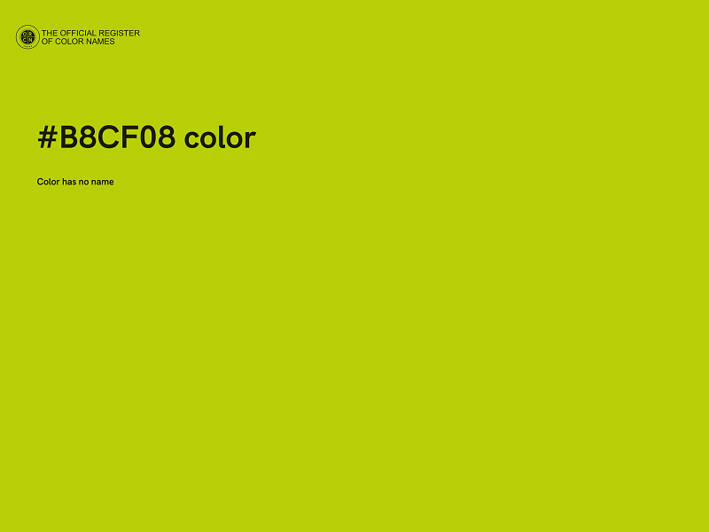 #B8CF08 color image