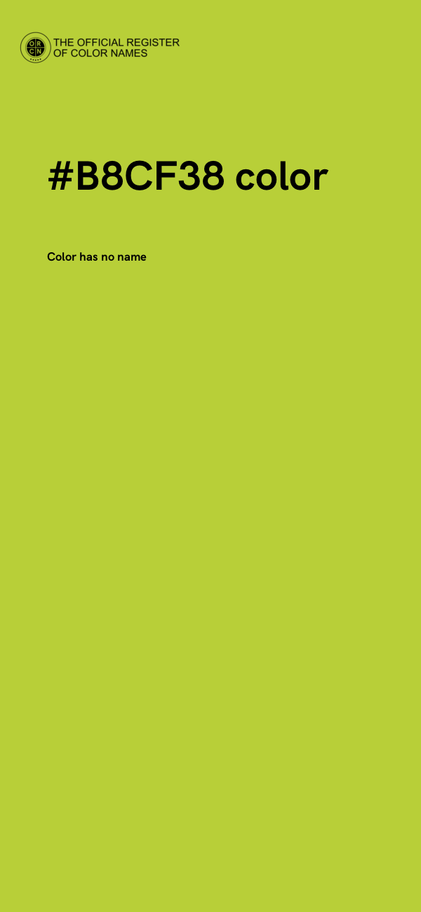 #B8CF38 color image