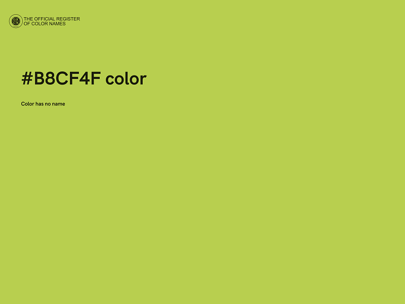 #B8CF4F color image