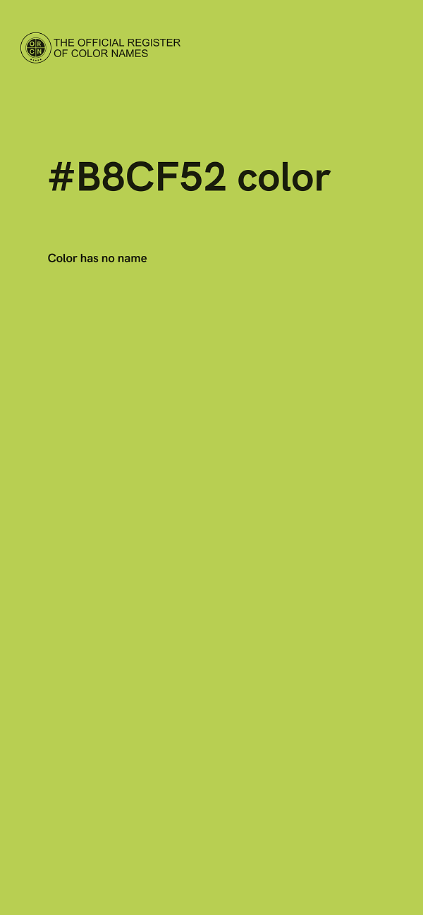 #B8CF52 color image