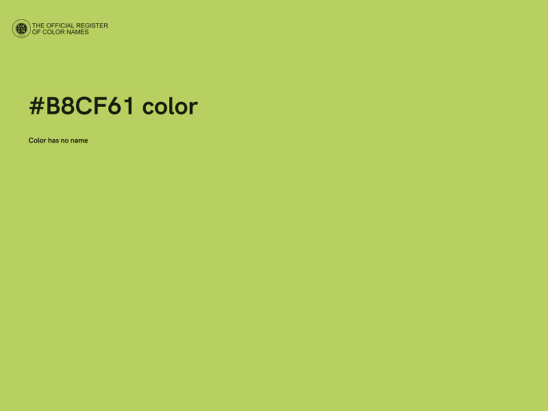 #B8CF61 color image