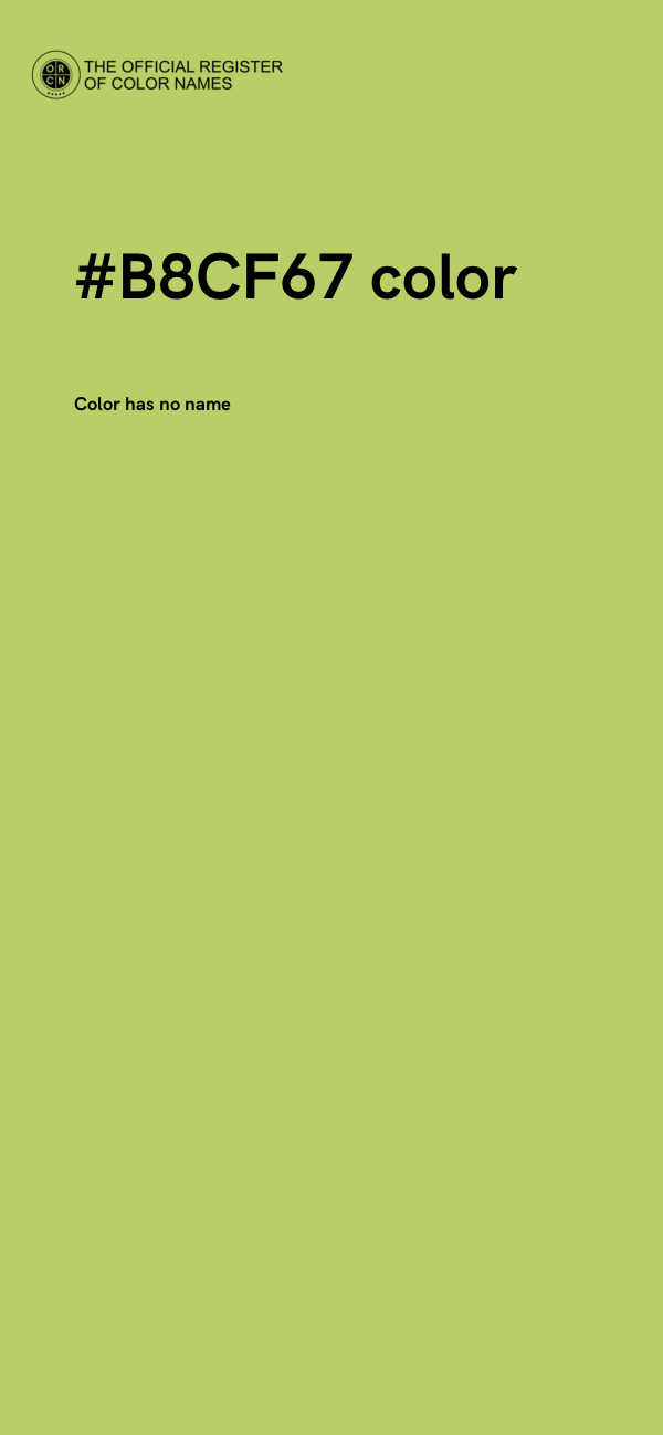 #B8CF67 color image