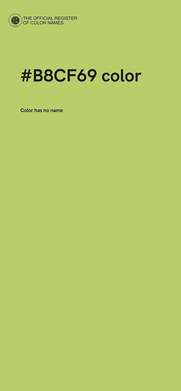 #B8CF69 color image