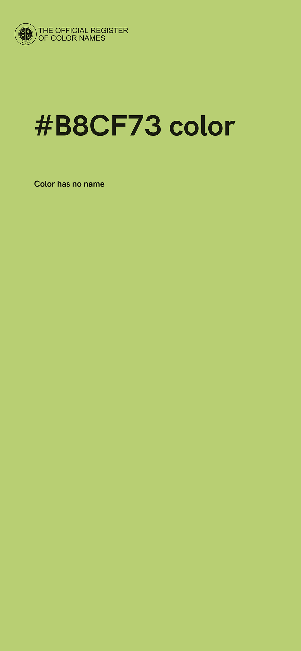 #B8CF73 color image
