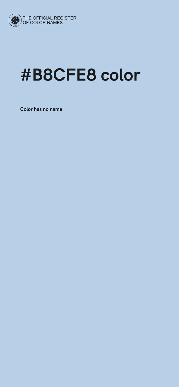 #B8CFE8 color image