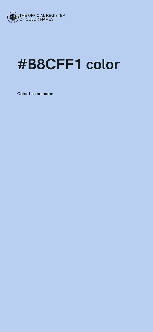 #B8CFF1 color image