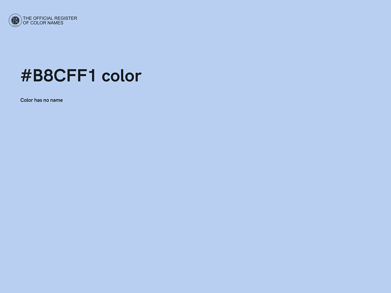 #B8CFF1 color image