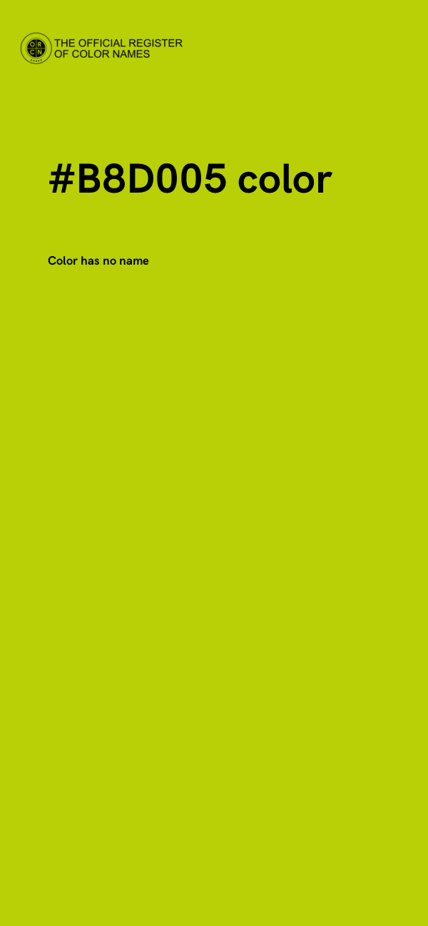 #B8D005 color image