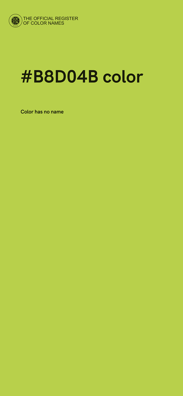#B8D04B color image