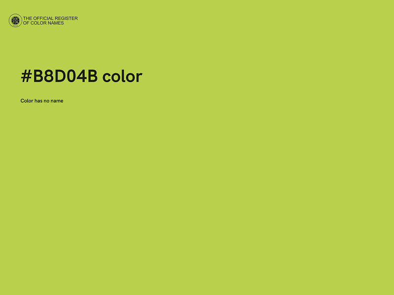 #B8D04B color image