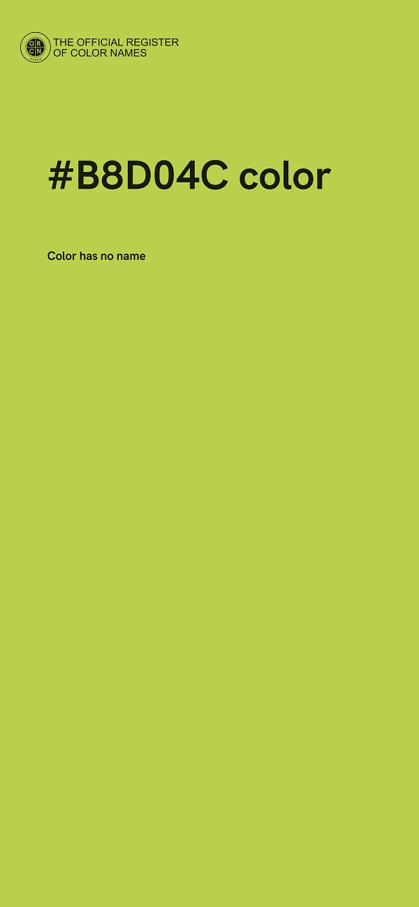 #B8D04C color image