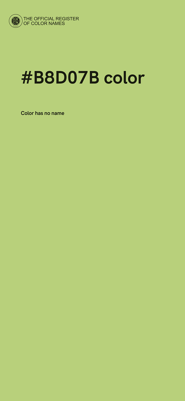 #B8D07B color image