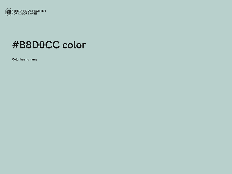 #B8D0CC color image