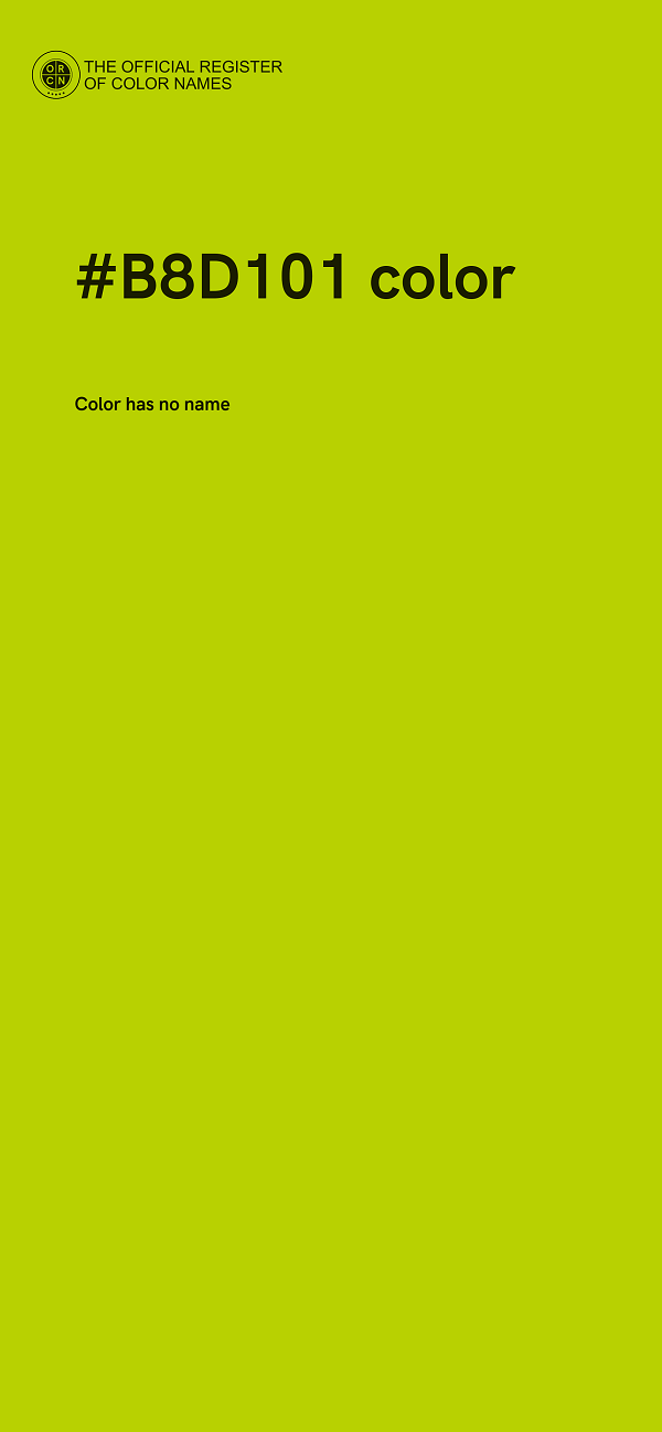 #B8D101 color image