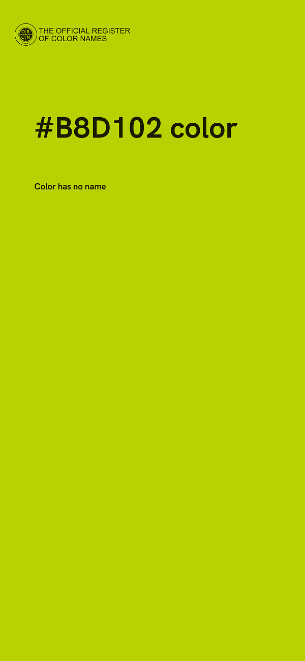 #B8D102 color image
