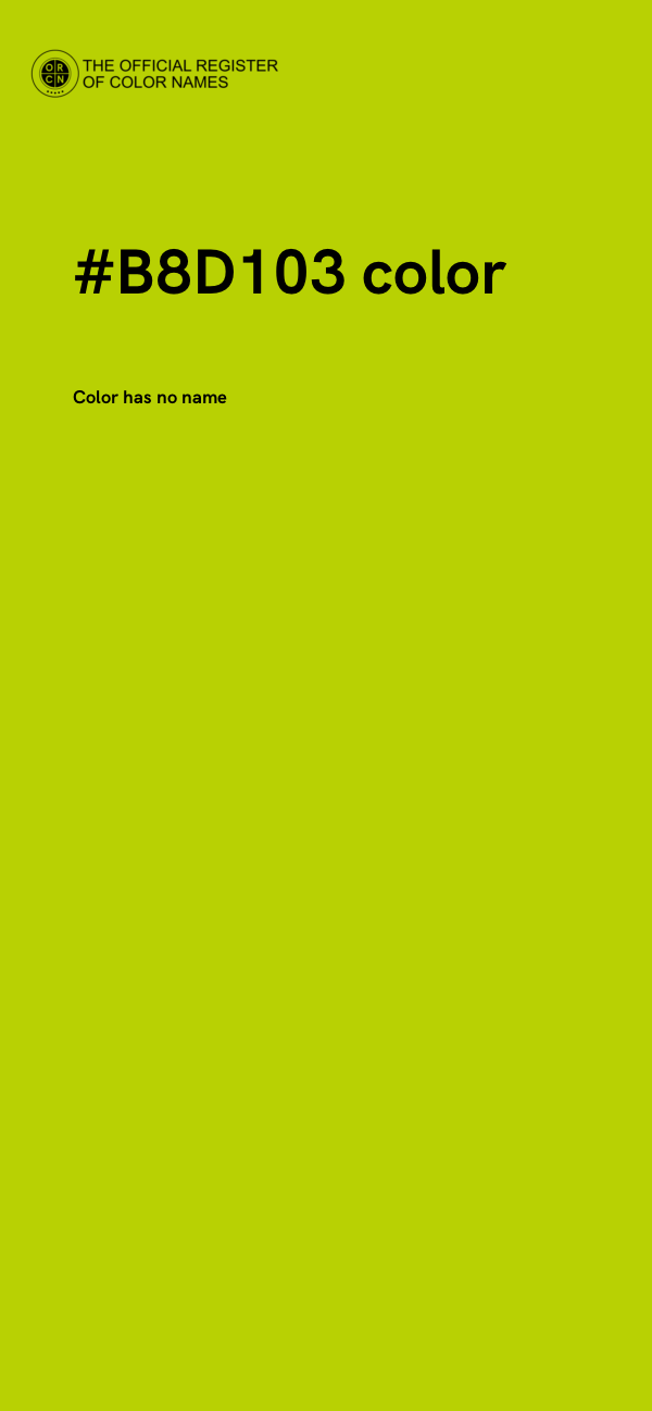 #B8D103 color image