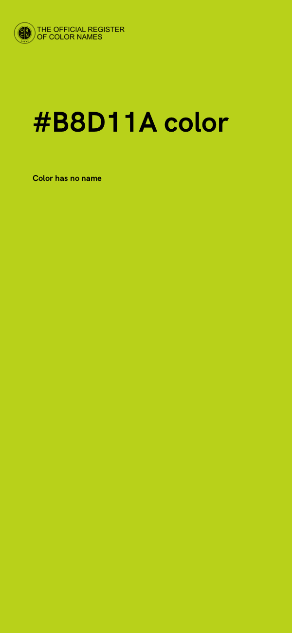 #B8D11A color image