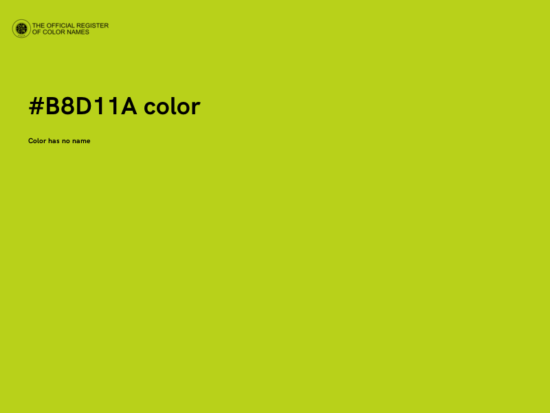 #B8D11A color image