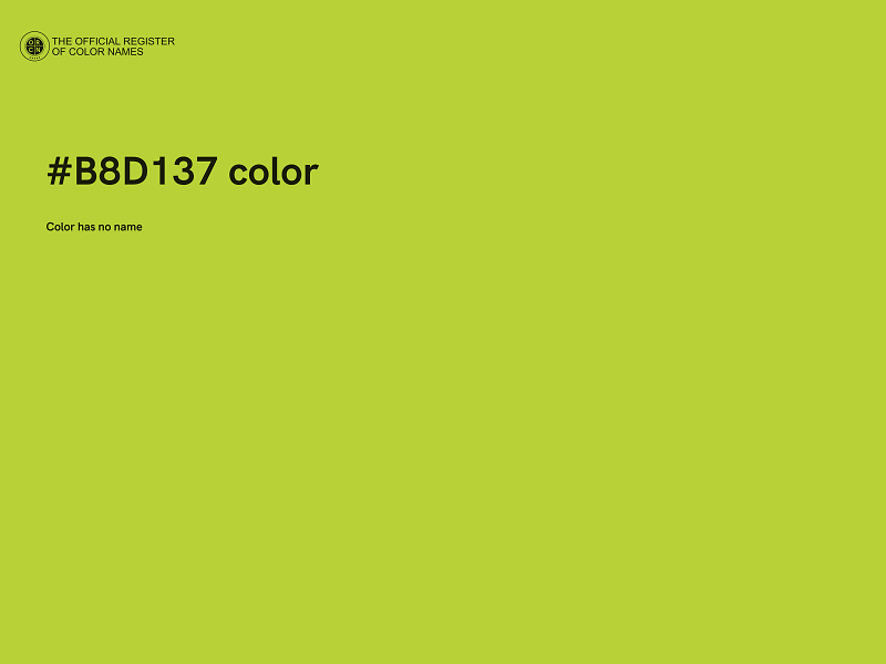 #B8D137 color image