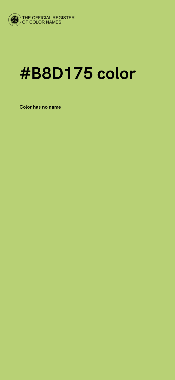 #B8D175 color image