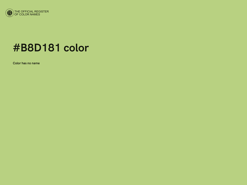 #B8D181 color image
