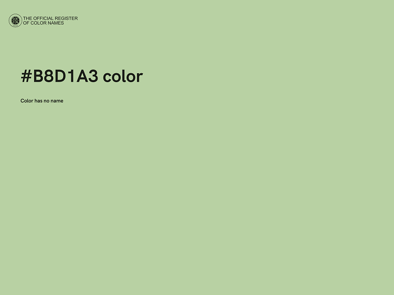 #B8D1A3 color image