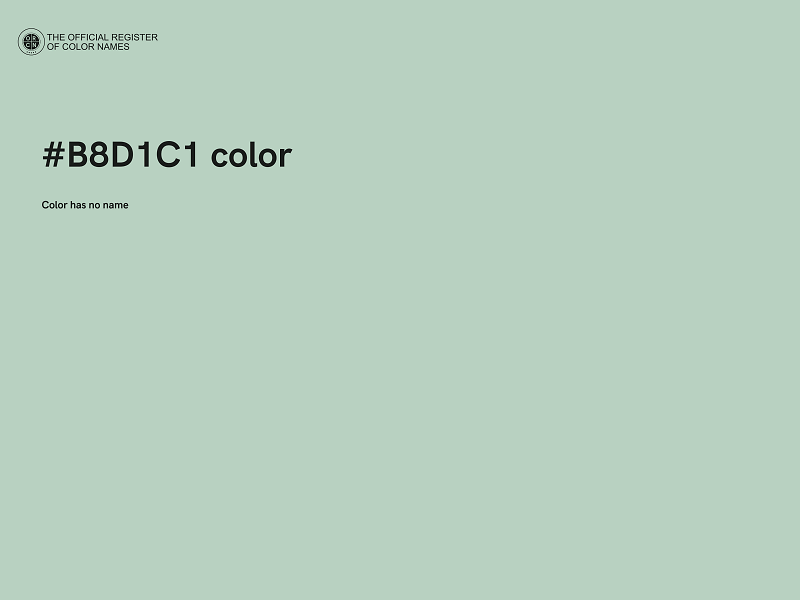 #B8D1C1 color image