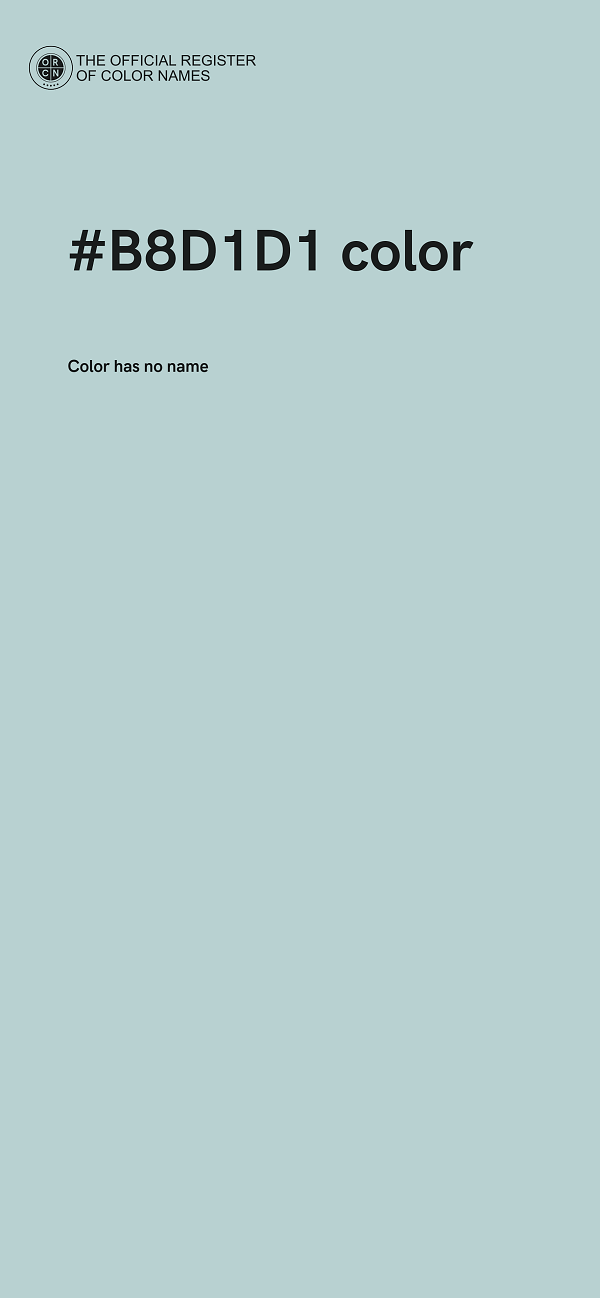 #B8D1D1 color image