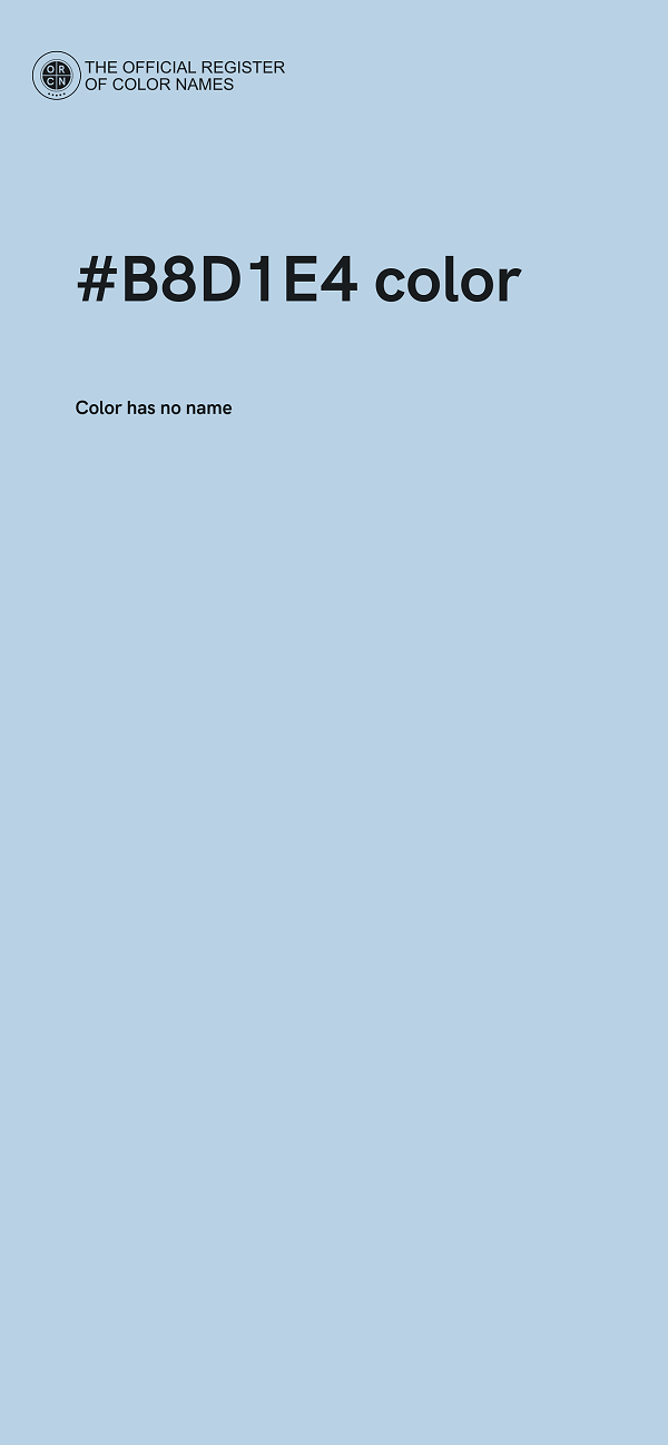 #B8D1E4 color image