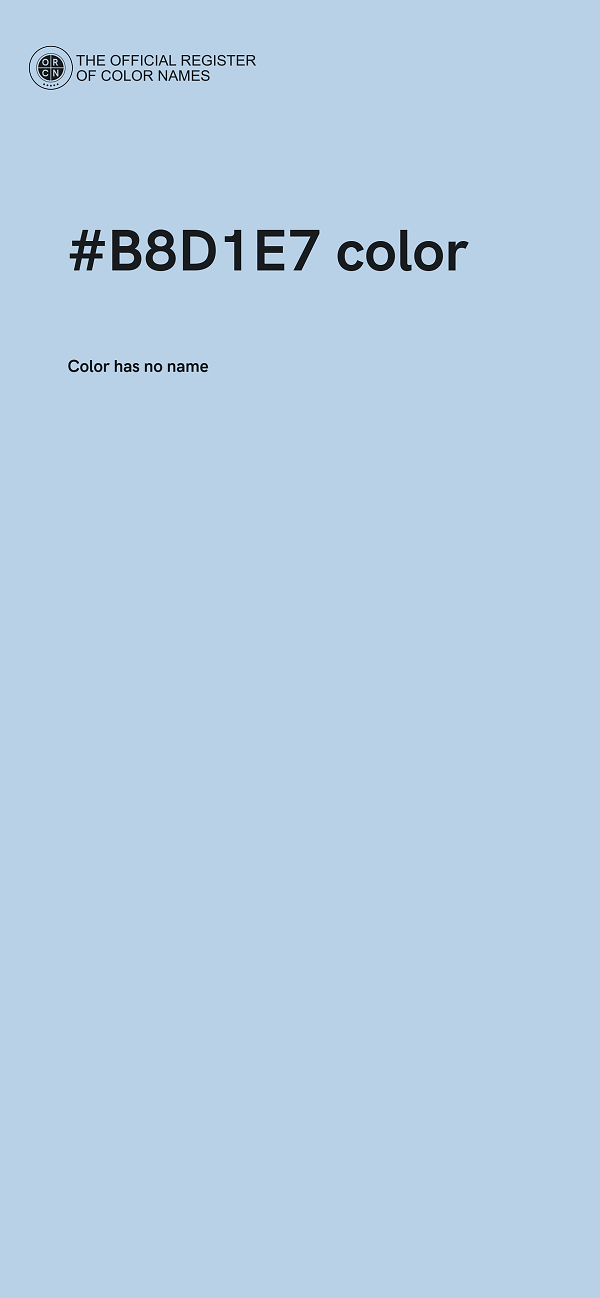 #B8D1E7 color image