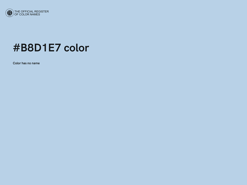 #B8D1E7 color image