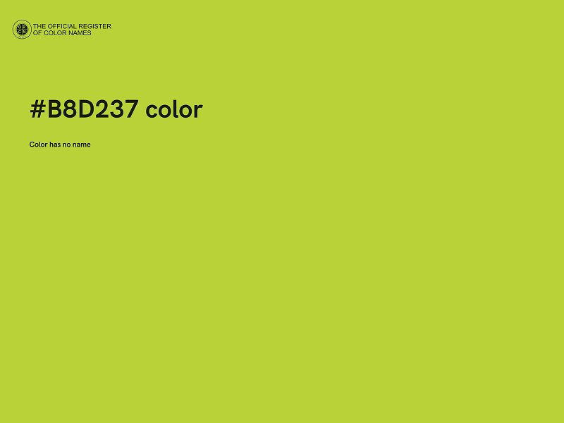 #B8D237 color image