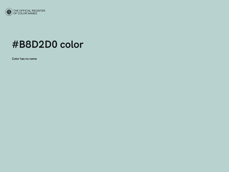 #B8D2D0 color image
