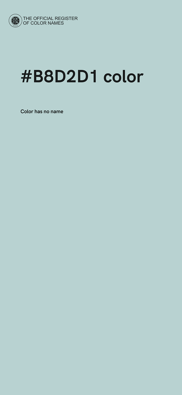 #B8D2D1 color image
